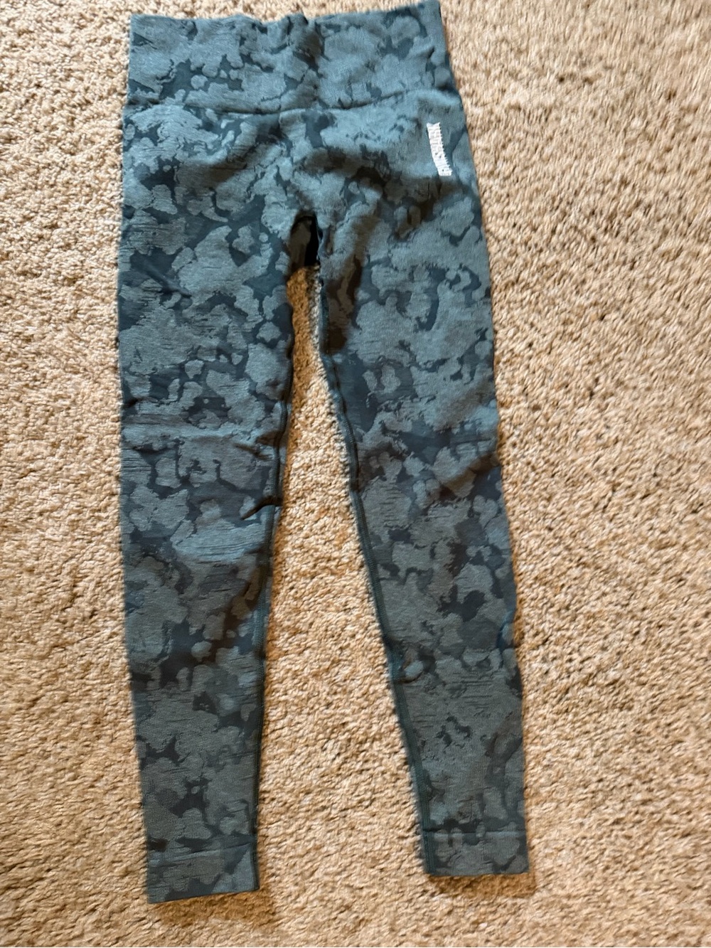 Gymshark Dark Green Camo Seamless Leggings
